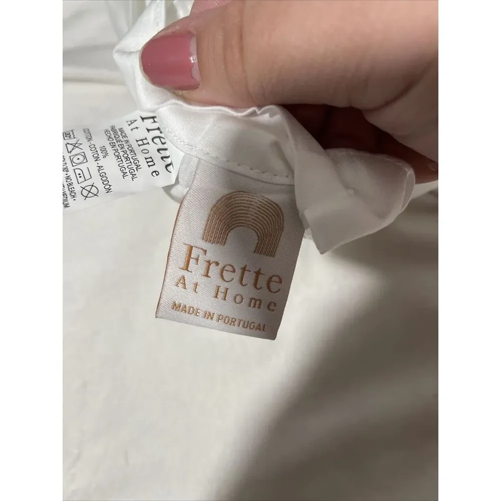 NIB $629 Frette at Home Tiber King Duvet Cover in white [ KING ] #D218‎
